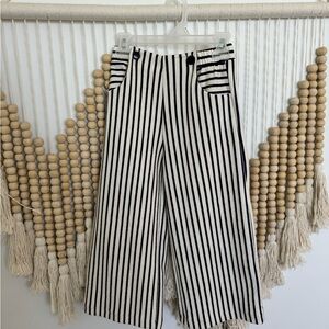 NWOT ZARA Girls Stripes Sailor Pants. Size 7